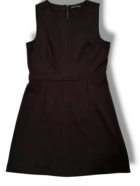 Banana Republic Stretch Sleeveless Sheath Sz 12 Black Business Minimalist C-6